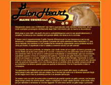 Tablet Screenshot of mainecoonlionheart.com